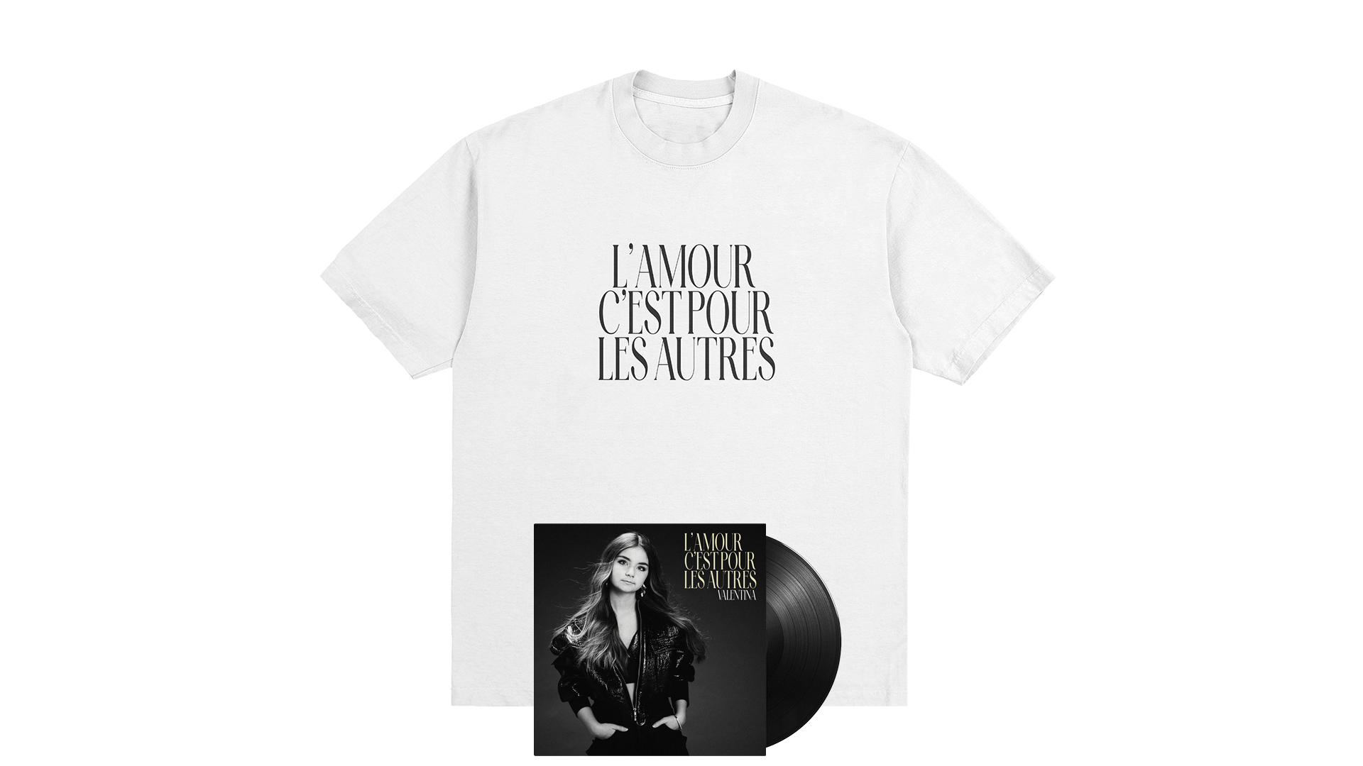 PACK VINYLE + T-SHIRT "L’AMOUR C’EST POUR LES AUTRES"