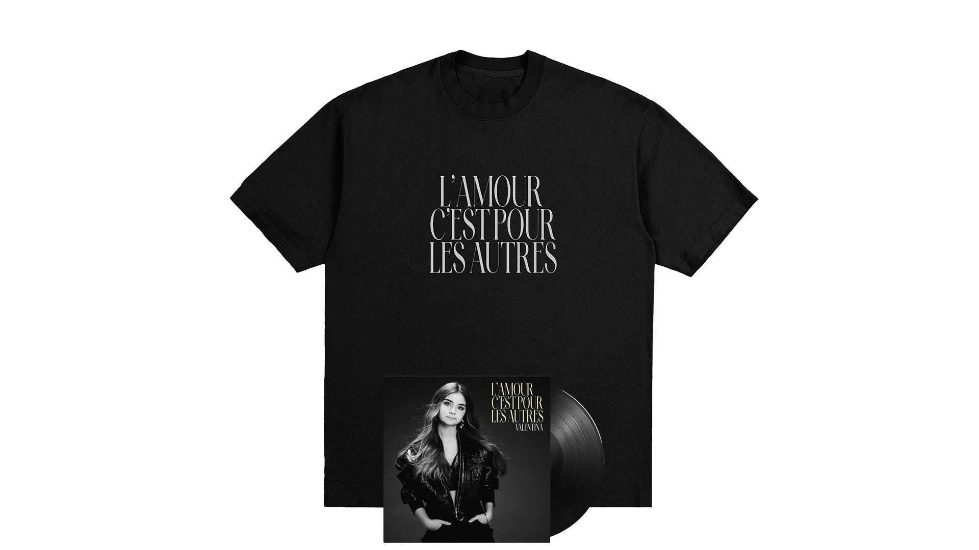 PACK VINYLE + T-SHIRT "L’AMOUR C’EST POUR LES AUTRES"